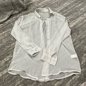 Sheer button down